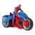 Figurina Spider-Man cu motocicleta Web Blast Cycle si proiectile, 4+