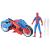 Figurina Spider-Man cu motocicleta Web Blast Cycle si proiectile, 4+