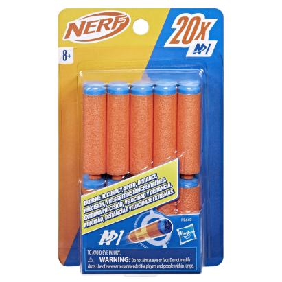 Set 20 săgeți Nerf N1 oficiale din spumă, pentru blastere, 8+ ani