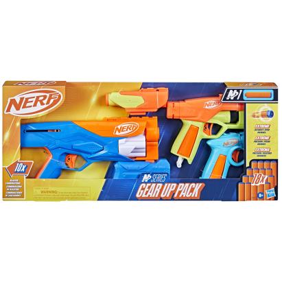 Set blastere Nerf N Series Gear Up Pack cu 3 lansatoare și 18 săgeți