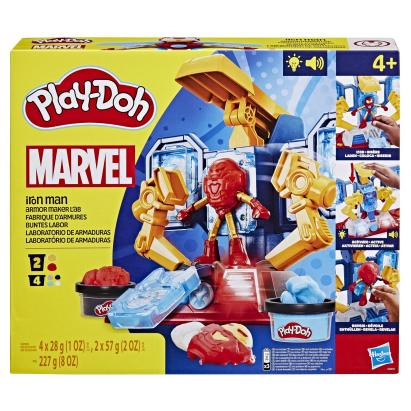 Set Play-Doh Marvel Iron Man Laboratorul de Armuri cu lumini si sunete