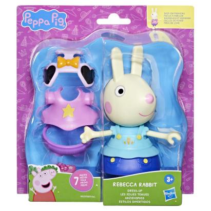 Figurina Peppa Pig Rebecca Rabbit cu accesorii vestimentare, 15 cm
