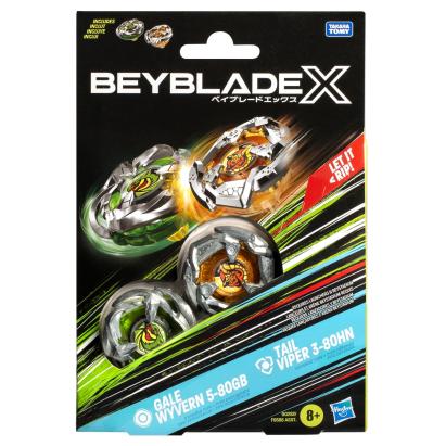Set Beyblade X Duo Tail Viper 3-80HN si Gale Wyvern 5-80GB