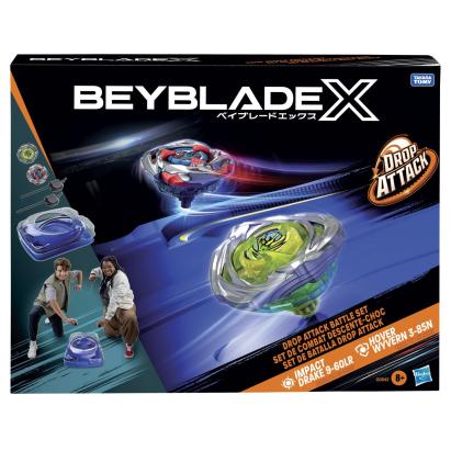 Set de lupta Beyblade X Drop Attack cu Impact Drake si Hover Wyvern