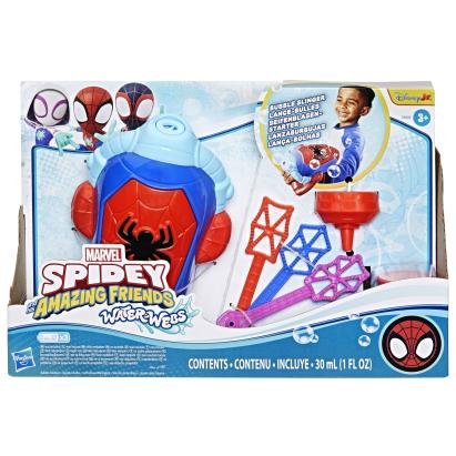 Lansator de bule Spidey Marvel Water Webs cu accesorii, 3+ ani