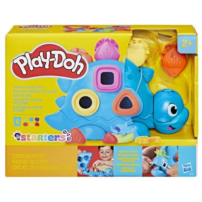 Play-Doh Set creativ dinozaur cu forme si culori, 6 recipiente, 2+