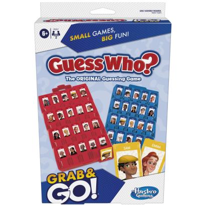 Joc Guess Who Grab and Go în limba engleză, format de călătorie, 6+ ani