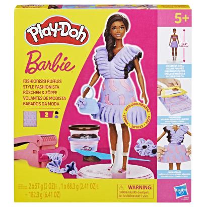 PLAY DOH BARBIE SET FASHIONISTA RUFFLES CREATII VESTIMENTARE
