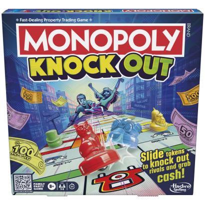 Joc Monopoly Knock Out in limba engleza, 8+ ani, Hasbro