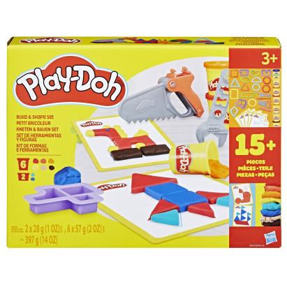 Set Play-Doh de constructie si modelare cu plastilina si accesorii, 15 piese