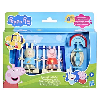 Set de joacă Peppa Pig Distracție în aer liber cu 2 figurine și accesorii
