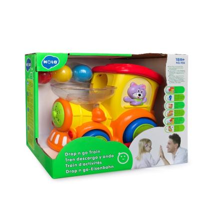 Locomotiva interactiva cu bile, sunete si lumini pentru copii 18 luni+