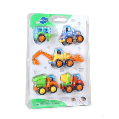 Set 4 vehicule la ferma pentru copii, push and go, 18 luni+