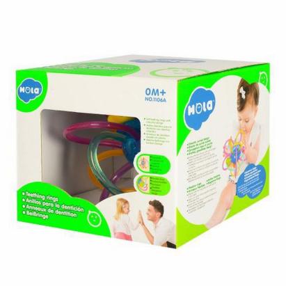 Zornăitoare gingivală pentru bebe 0m+, jucărie senzorială multicoloră