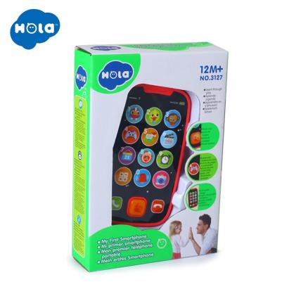 Telefon interactiv pentru bebeluși, roz, cu muzică, lumini și sunete