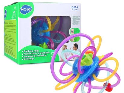 Zornăitoare gingivală multicoloră pentru dentiție și stimulare senzorială