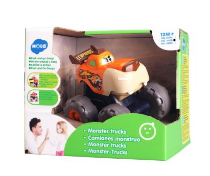 Mașinuță bebe monster truck Leopardul înfuriat, push and go, 12M+