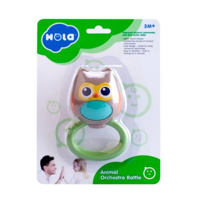 Jucărie zornăitoare bufniță pentru dentiție, multicoloră, 3+ luni