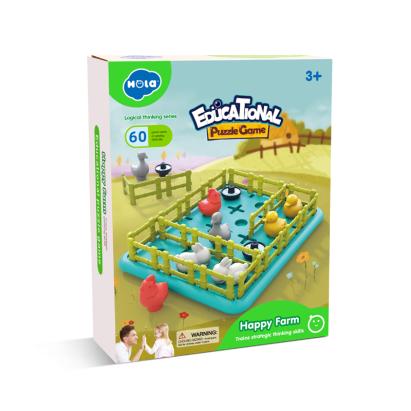 Joc educațional Ferma Veselă cu 60 de provocări pentru logică și sortare
