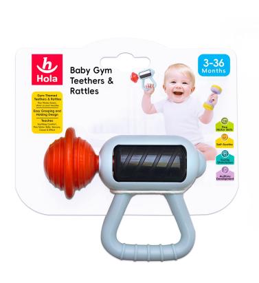 Jucărie zornăitoare de dentiție Hola, model pistol masaj, 3 luni+