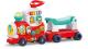 Trenuleț 4 în 1 pentru copii, cu sunete, lumini și jocuri educative