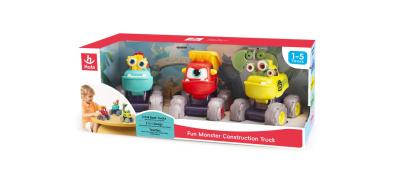 Set 3 mașinuțe de construcție cu fricțiune, Monstruleții Amuzanți