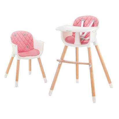 Scaun de masa Kinderkraft Sienna 2 in 1, roz, pentru copii 6 luni+