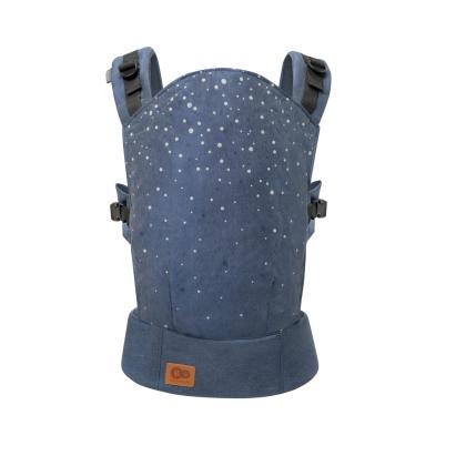 Marsupiu ergonomic Kinderkraft NINO din bumbac, 3 luni-20 kg, Confetti Denim