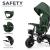 Tricicletă copii Kinderkraft Aveo, scaun rotativ, verde Mystic Green