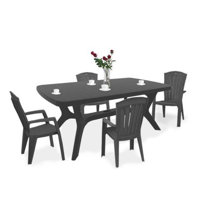 Set mobilier de grădină Curver Baltorini 4+1, grafit, masă și 4 scaune