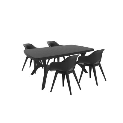 Set mobilier de grădină Curver Belur 4+1 pentru 4 persoane, grafit