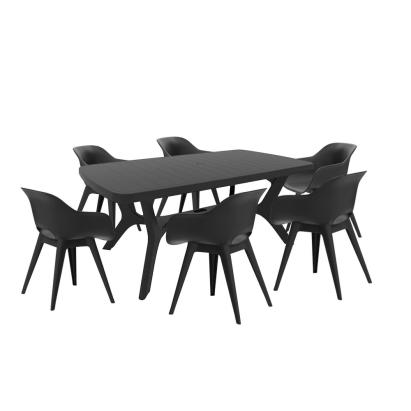 Set mobilier de grădină Curver Belur 6+1, 6 persoane, grafit