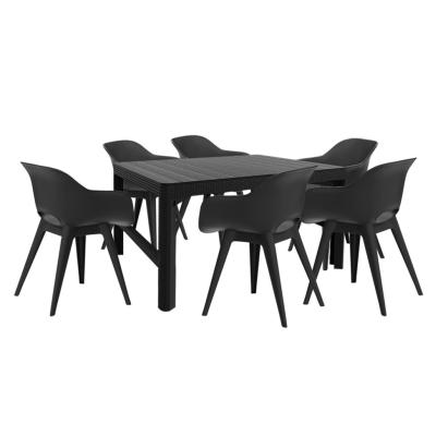 Curver Set mobilier de grădină Dina 6+1, grafit