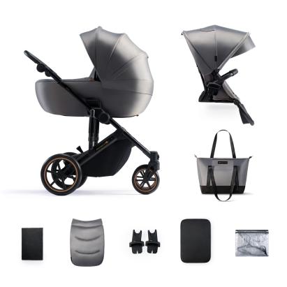 Carucior 2 in 1 Kinderkraft Prime 2 Shadow Grey, 0-22 kg