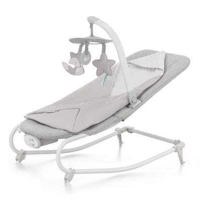 Sezlong bebe 3 in 1 Kinderkraft Felio 2 Stone Grey cu vibratii