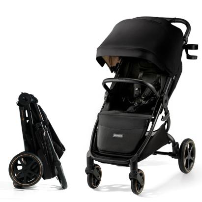 Cărucior sport ultra compact Kinderkraft Mitzy 0-22 kg, Black Ink