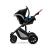 Carucior 3 in 1 Kinderkraft Prime cu scoica Mink Pro i-Size, Navy