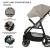 Carucior sport Kinderkraft Trig 3 Stone Beige, pana la 25 kg
