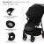 Carucior sport pliabil Kinderkraft TRIG 3 Onyx Black, 0-25 kg
