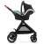 Cărucior Kinderkraft ESME 3 în 1 cu scoică auto, Moonlight Grey