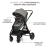 Cărucior Kinderkraft ESME 3 în 1 cu scoică auto, Moonlight Grey