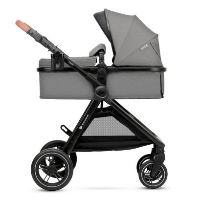 Cărucior Kinderkraft ESME 3 în 1 cu scoică auto, Moonlight Grey