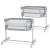 PATUT CO-SLEEPER KINDERKRAFT NESTE UP, FULL LIGHT GREY
