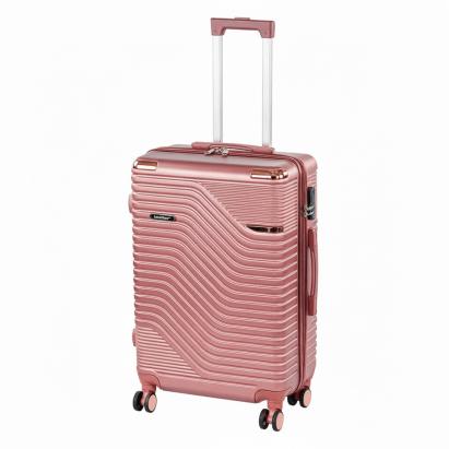 Valiză medie rigidă Leziter TraveLux Urban 68x45x25 cm, roz somon