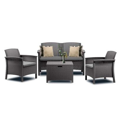 Leziter Set de mobilier de grădină Venus II cu 4 locuri, grafit