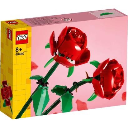 LEGO Flowers Trandafiri 40460, set decorativ cu 2 flori pentru cadou