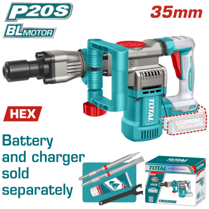 Ciocan demolator TOTAL 20V, 16J, brushless, SDS HEX, fara acumulator