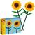LEGO Sunflowers 40524 - Set decorativ cu 2 flori ale soarelui, 191 piese