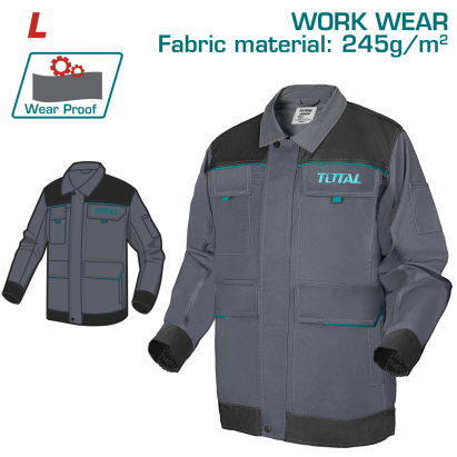 Geacă de lucru TOTAL mărimea L, 245 g/mp, cu întărituri Oxford