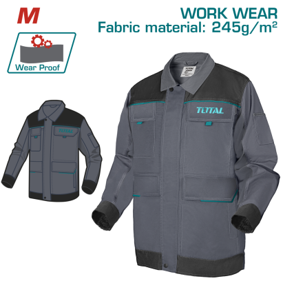 Geacă de lucru TOTAL mărimea M, 245 g/mp, cu întărituri Oxford
